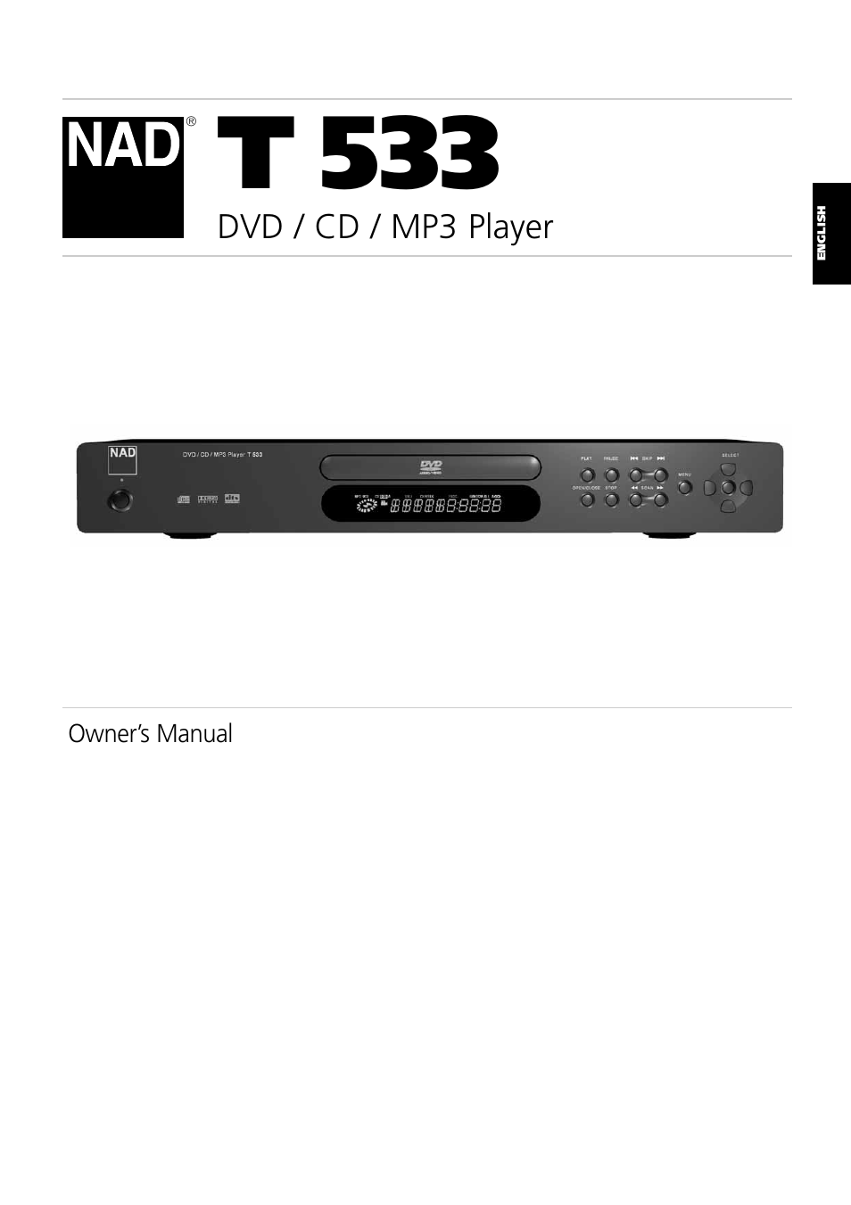 NAD T 533 User Manual | 30 pages