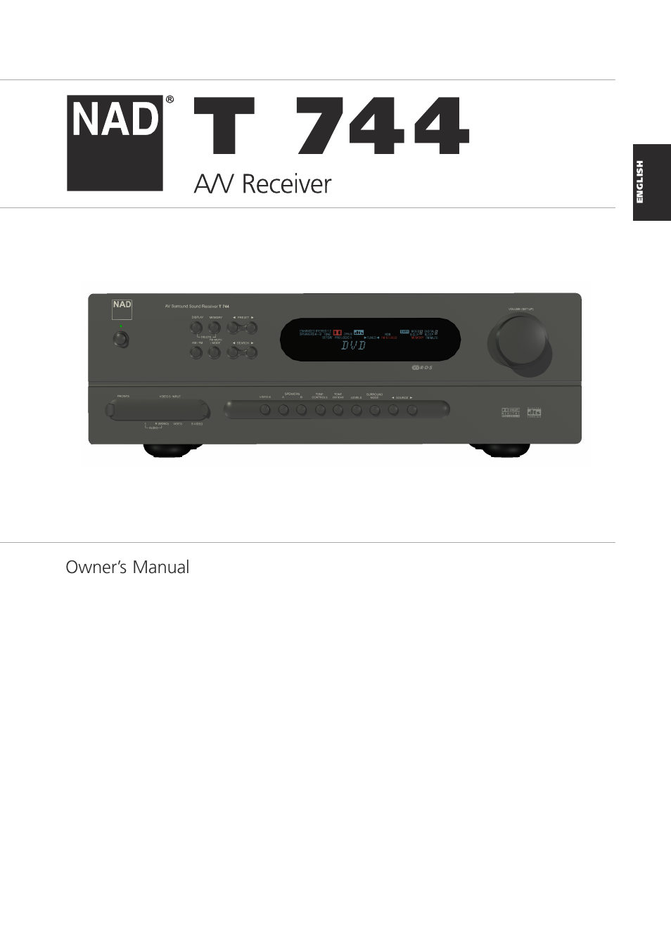 NAD T744 User Manual | 32 pages