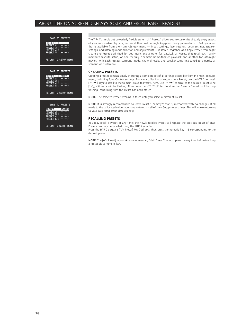 NAD T744 User Manual | Page 18 / 32