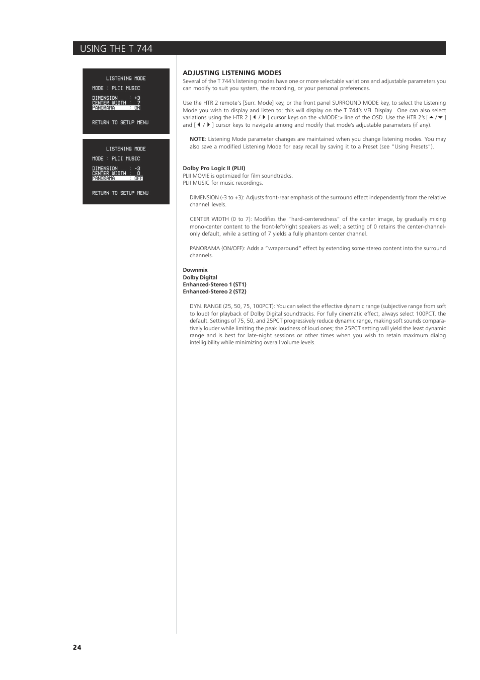 Using the t 74 4 | NAD T744 User Manual | Page 24 / 32