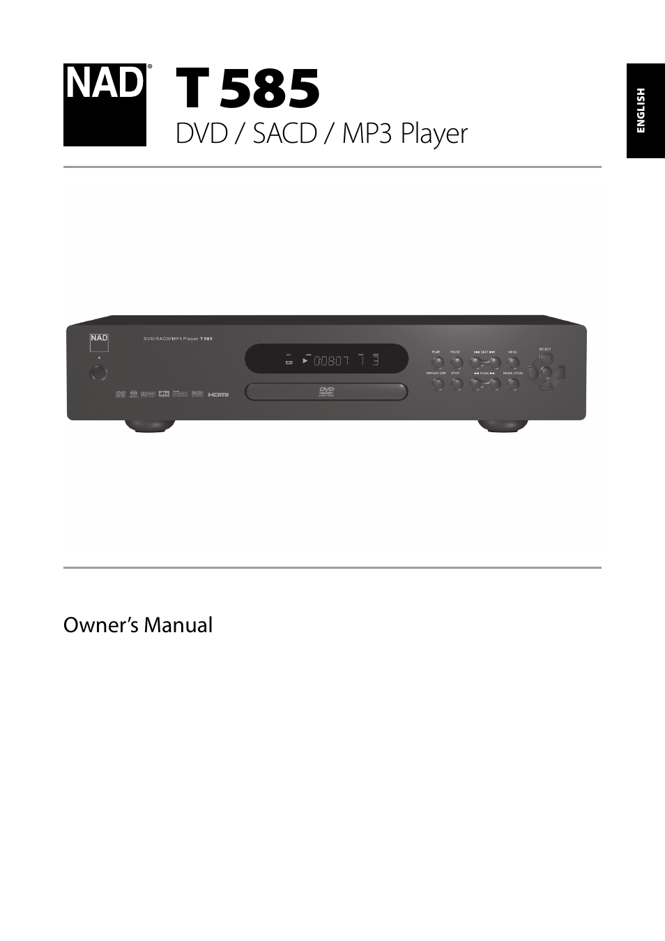 NAD T585 User Manual | 26 pages