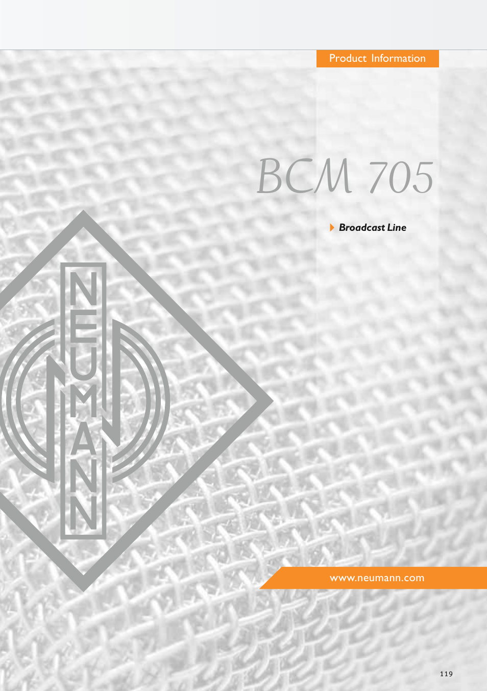 Bcm 705 | Neumann.Berlin TLM 67 User Manual | Page 119 / 162