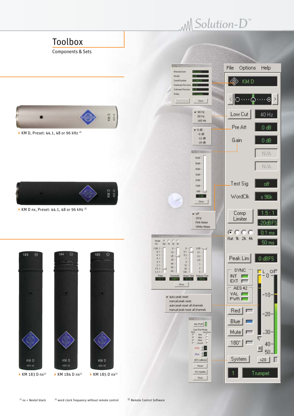 Toolbox, Components & sets | Neumann.Berlin TLM 67 User Manual | Page 15 / 162