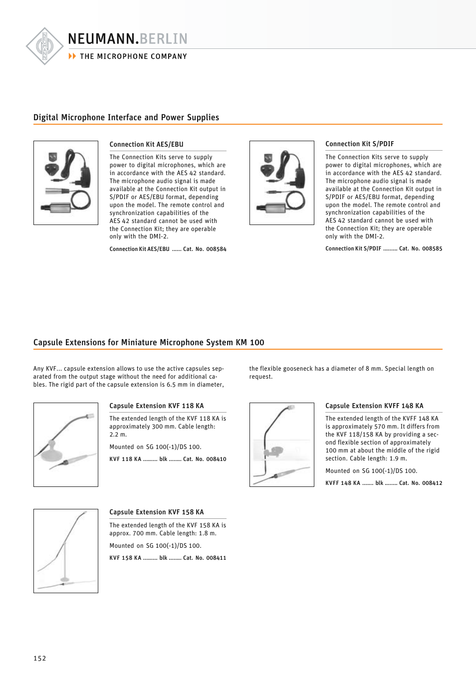 Digital microphone interface and power supplies | Neumann.Berlin TLM 67 User Manual | Page 152 / 162