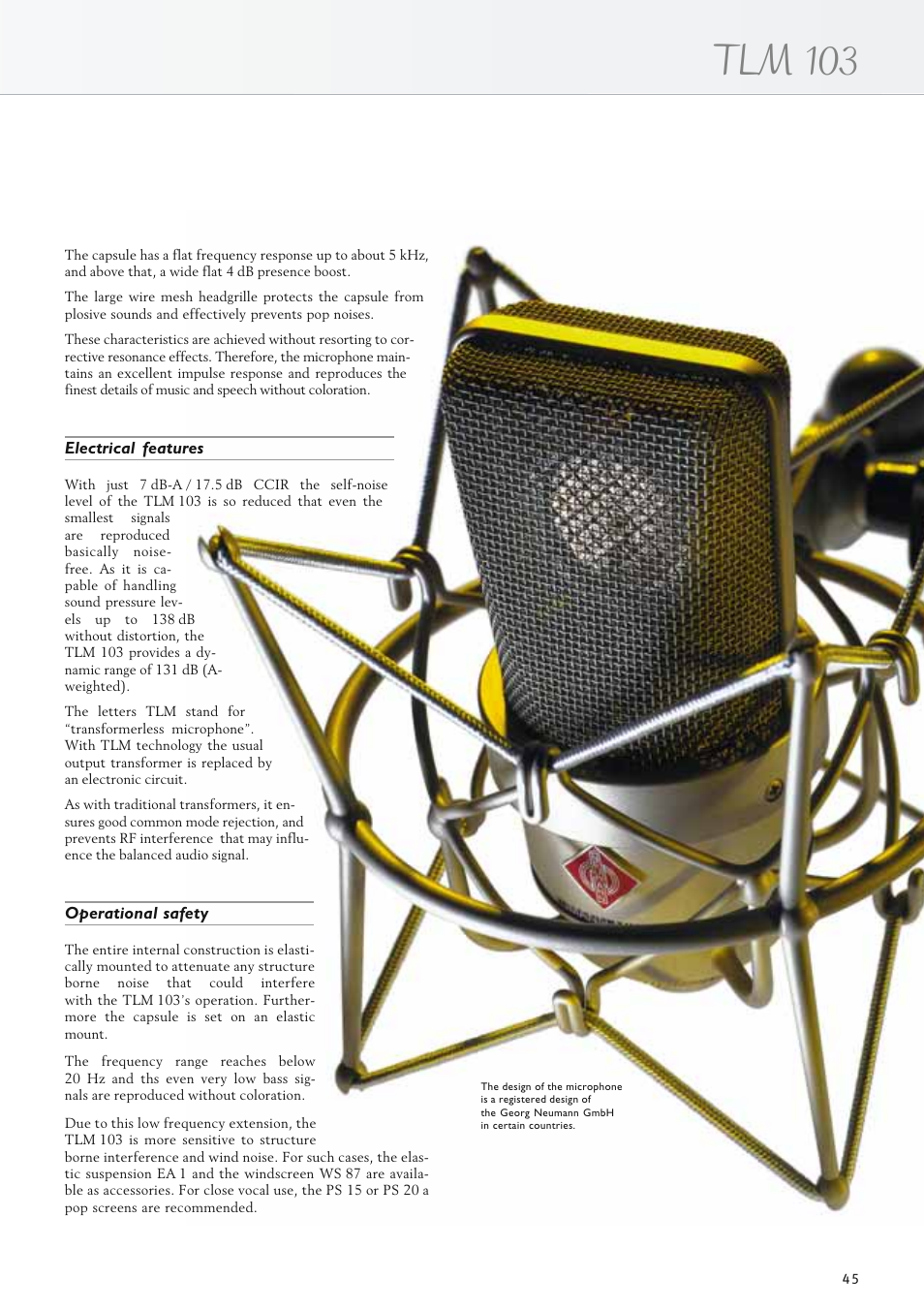 Tlm 103 | Neumann.Berlin TLM 67 User Manual | Page 45 / 162