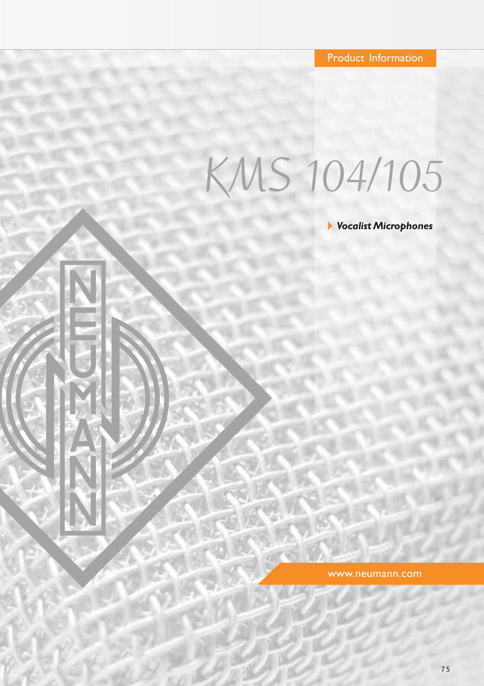 Kms 104/105 | Neumann.Berlin TLM 67 User Manual | Page 75 / 162