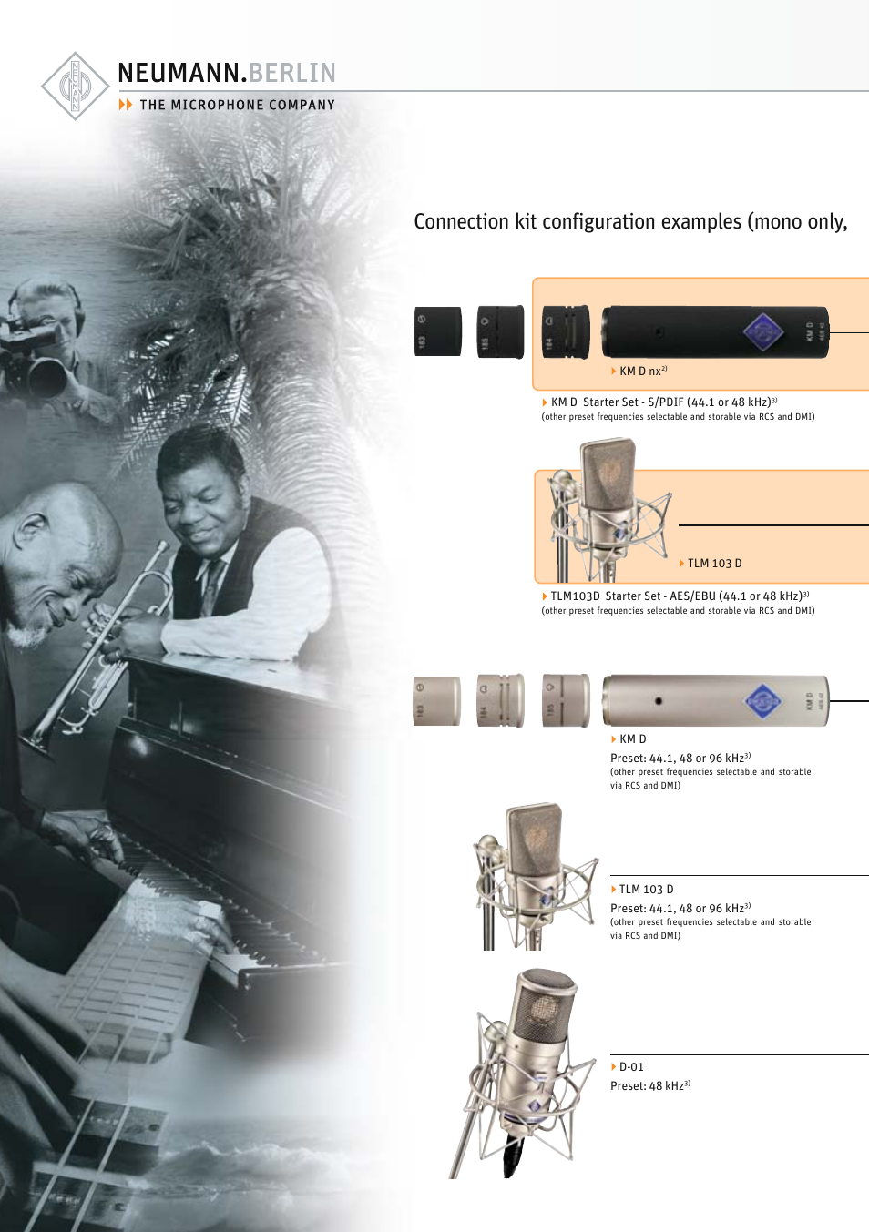 Connection kit configuration examples, Connection kit configuration examples (mono only | Neumann.Berlin TLM 67 User Manual | Page 8 / 162