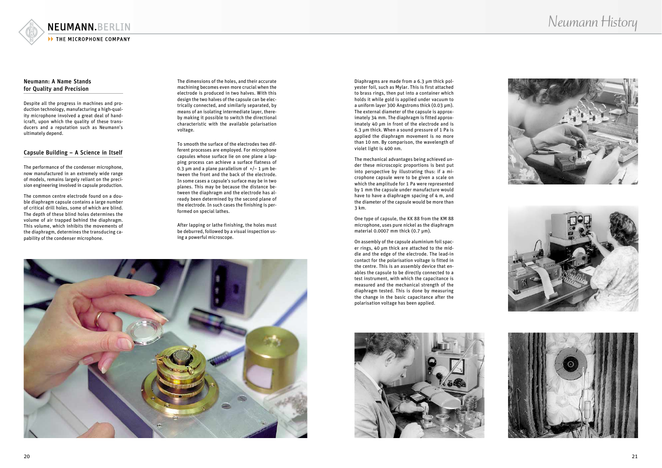 Neumann history | Neumann.Berlin Condenser Microphone User Manual | Page 11 / 13