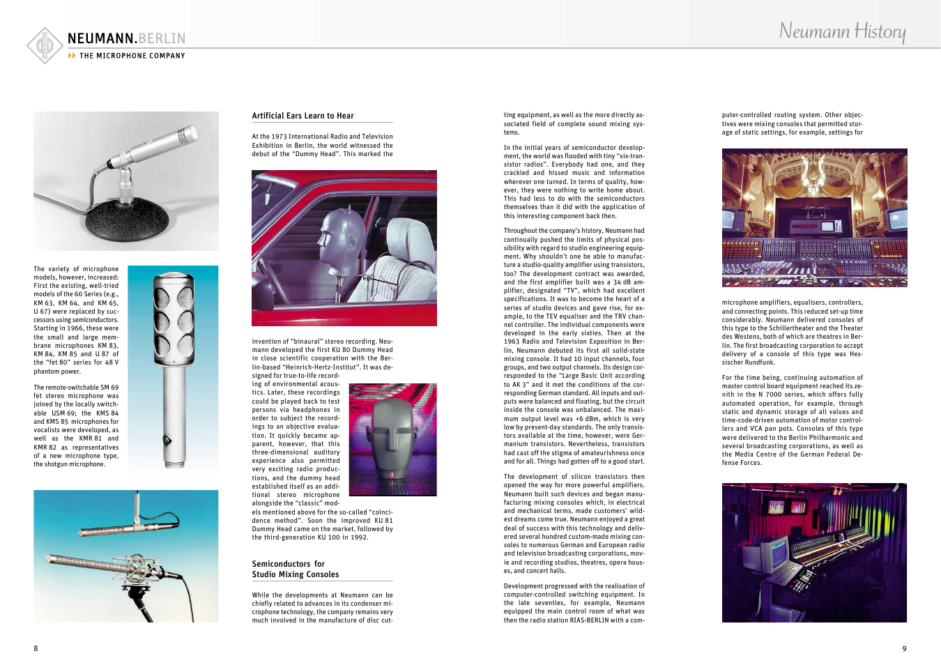 Neumann history | Neumann.Berlin Condenser Microphone User Manual | Page 5 / 13