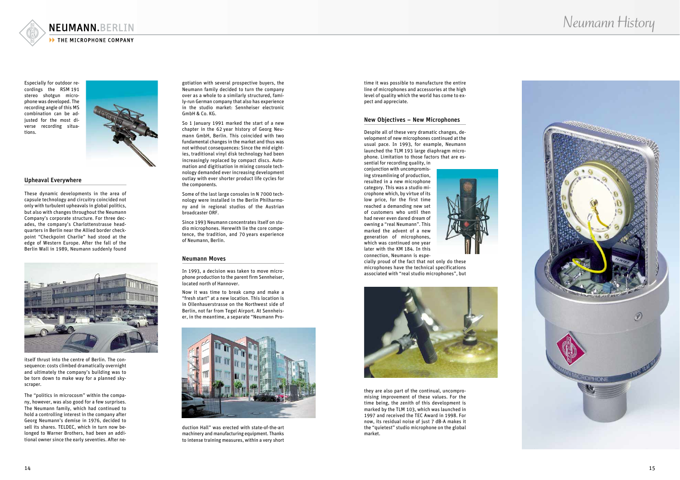 Neumann history | Neumann.Berlin Condenser Microphone User Manual | Page 8 / 13