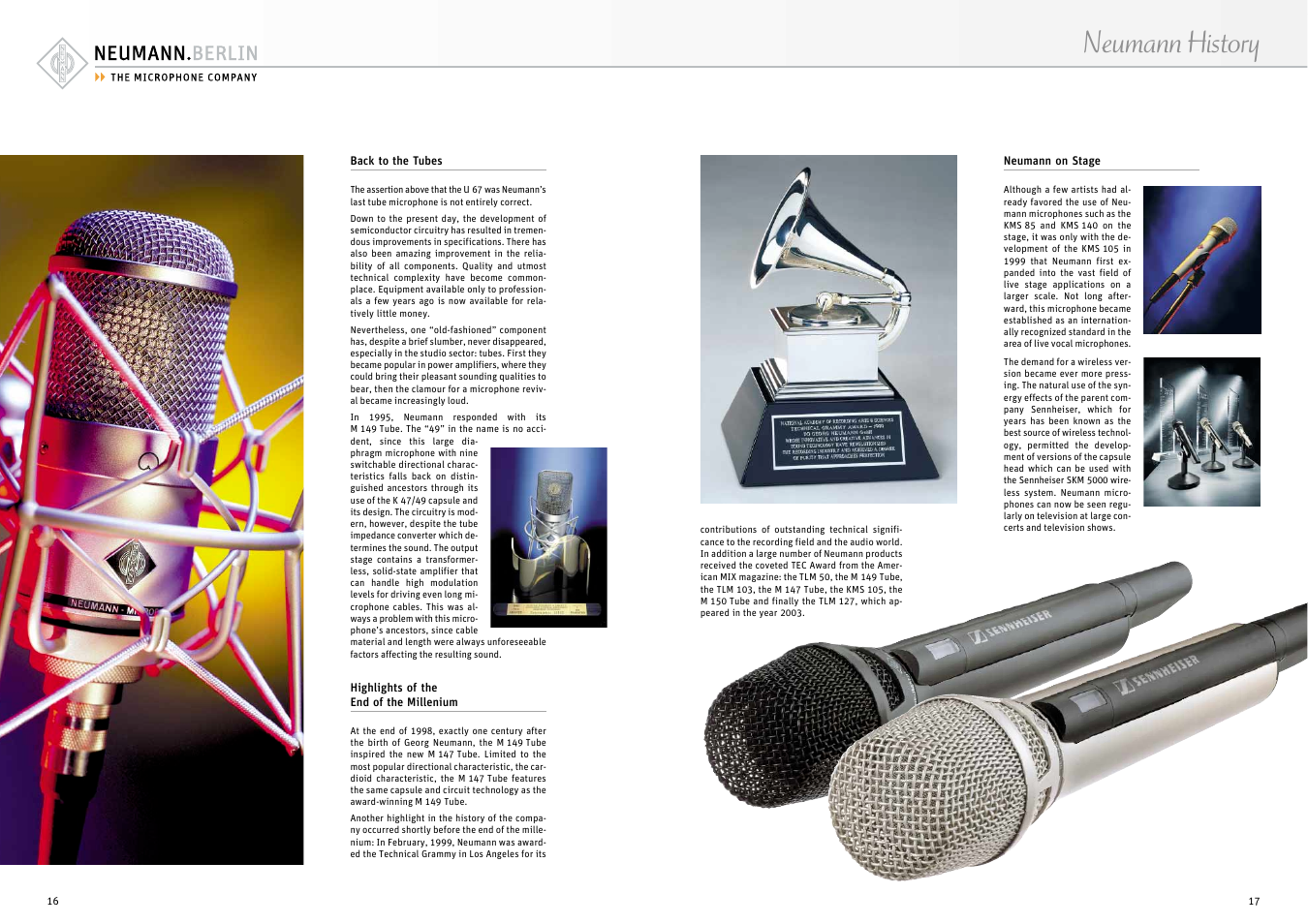 Neumann history | Neumann.Berlin Condenser Microphone User Manual | Page 9 / 13