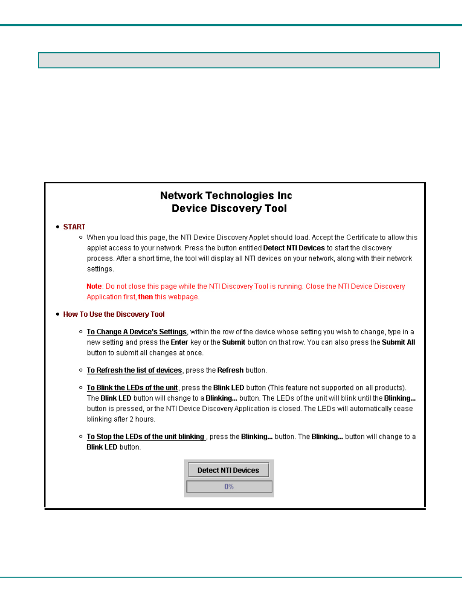 Device discovery tool | Network Technologies SM-nXm-C5AV-LCD User Manual | Page 35 / 40
