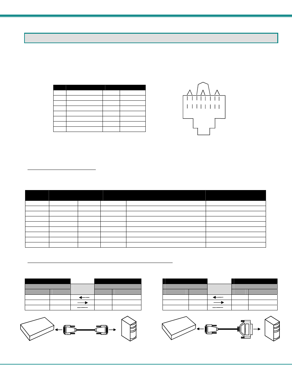 Interconnection cable wiring method cat5 cable, Serial cables | Network Technologies SM-nXm-C5AV-LCD User Manual | Page 36 / 40