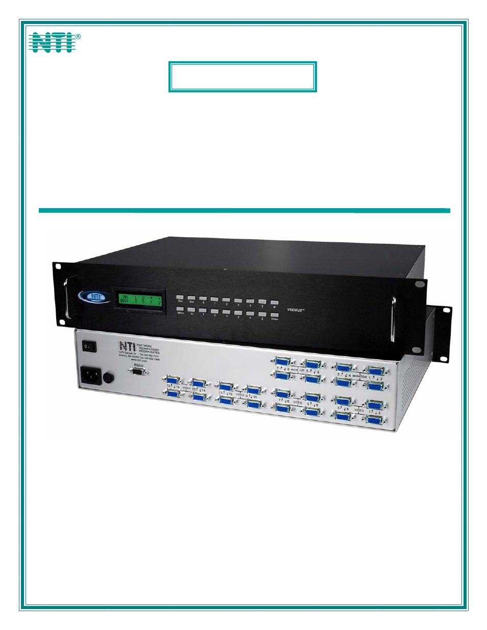 Network Technologies SM-nXm-15V-LCD User Manual | 44 pages