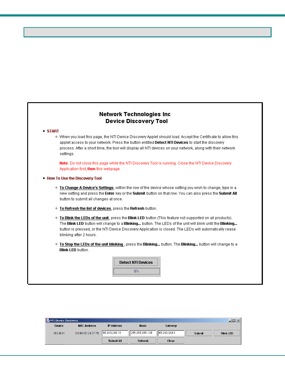 Device discovery tool | Network Technologies SM-nXm-15V-LCD User Manual | Page 33 / 44