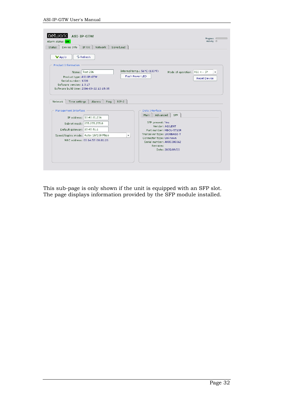 Network Technologies DVB-ASI to IP User Manual | Page 32 / 93