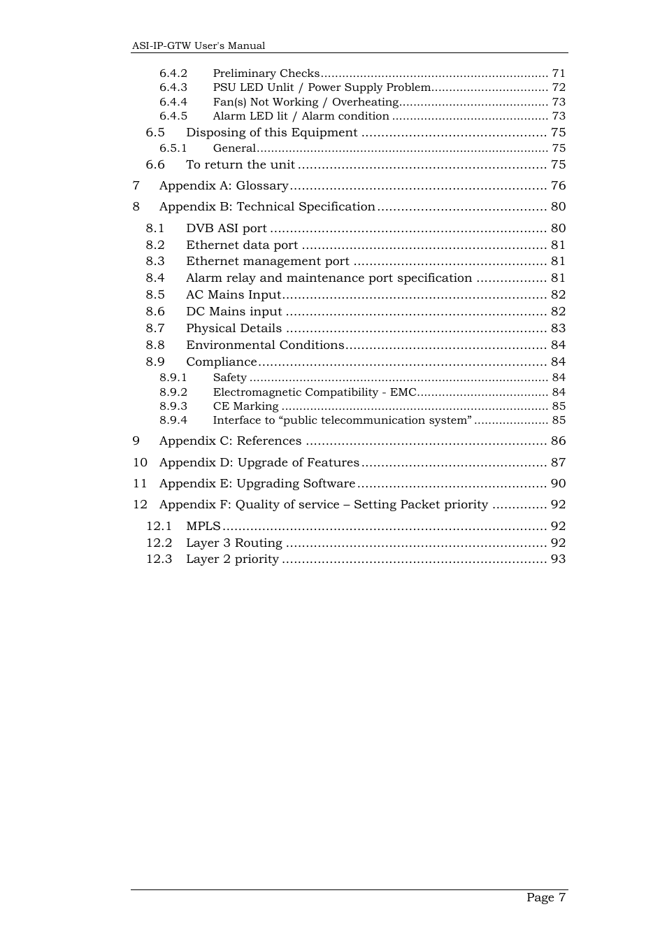 Network Technologies DVB-ASI to IP User Manual | Page 7 / 93