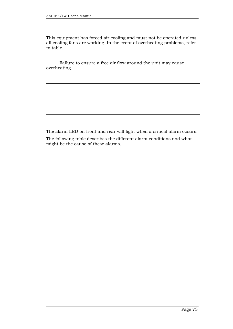 4 fan(s) not working / overheating, 5 alarm led lit / alarm condition, Fan(s) not working / overheating | Alarm led lit / alarm condition | Network Technologies DVB-ASI to IP User Manual | Page 73 / 93