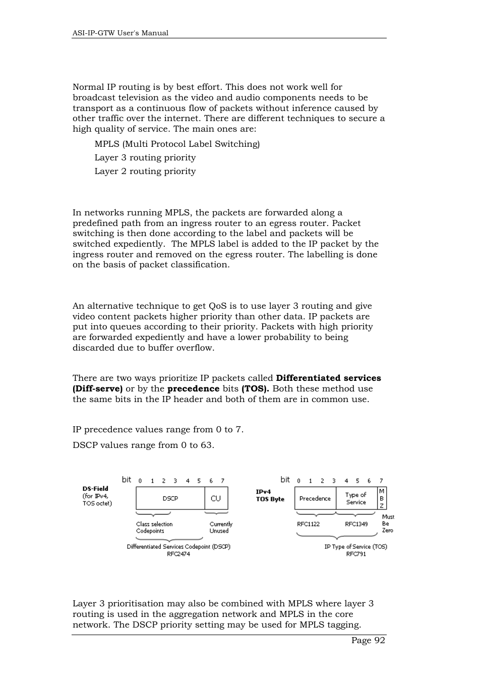1 mpls, 2 layer 3 routing, Mpls | Layer 3 routing | Network Technologies DVB-ASI to IP User Manual | Page 92 / 93