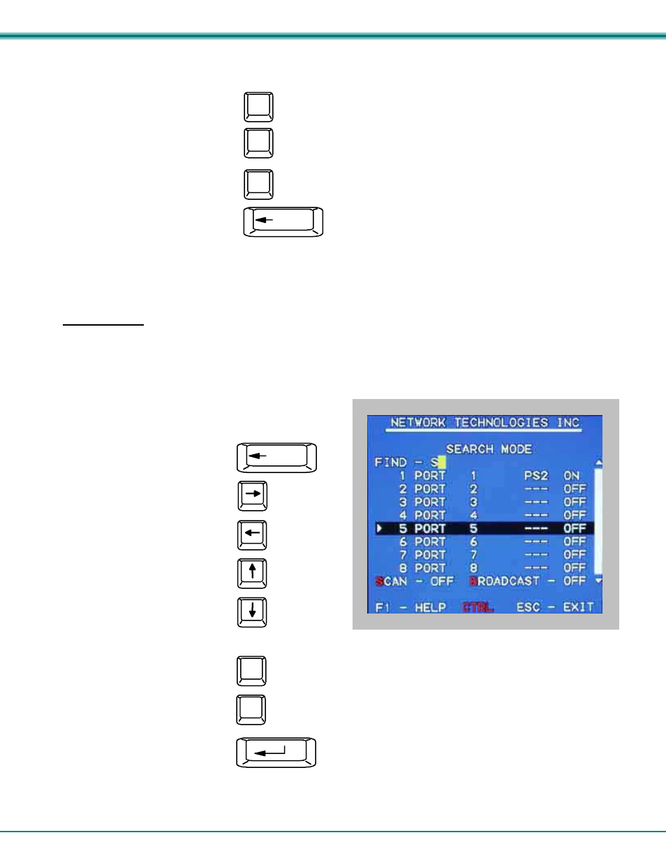 Search mode | Network Technologies RACKMUX-V17-8UNV User Manual | Page 18 / 35