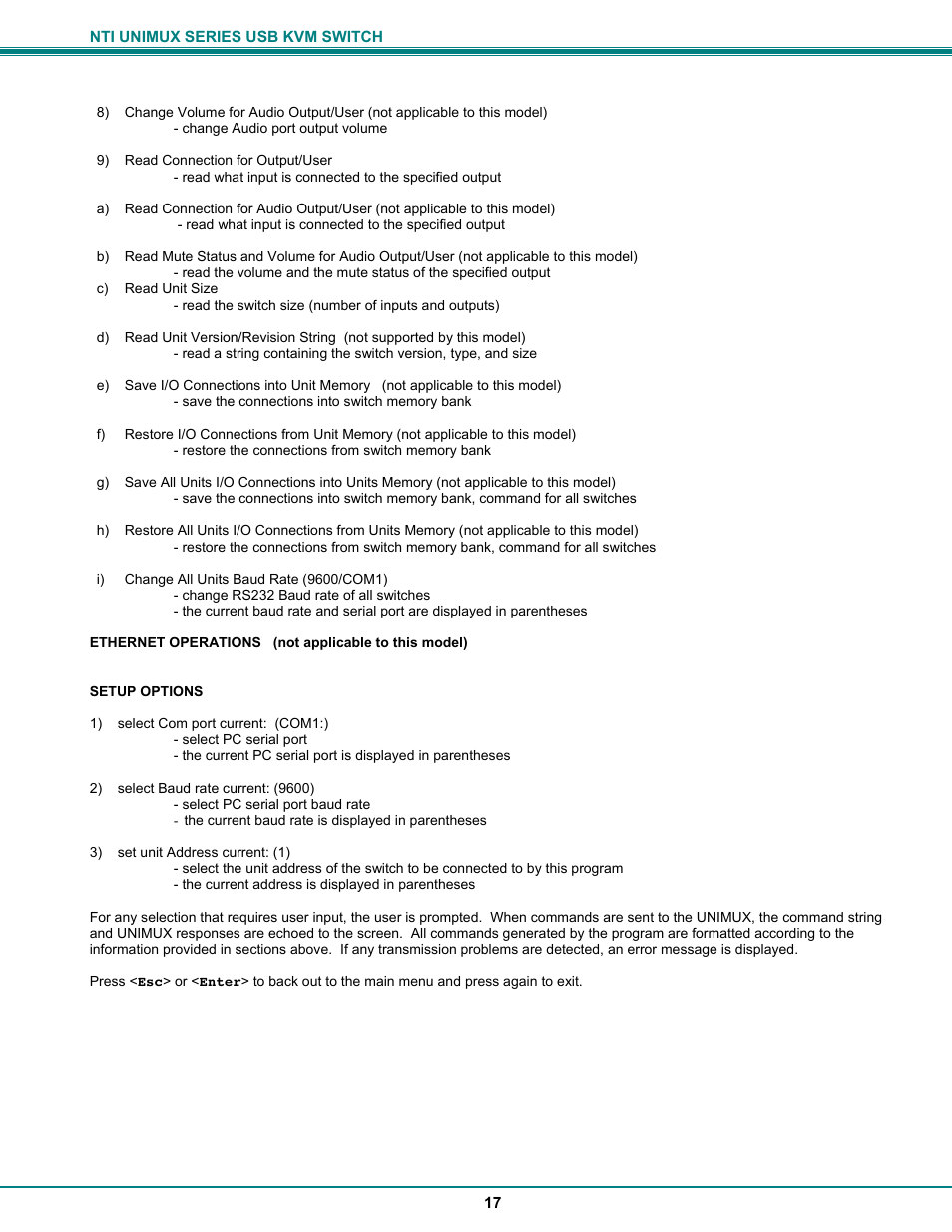 Network Technologies UNIMUX-DVI-xHD User Manual | Page 20 / 23