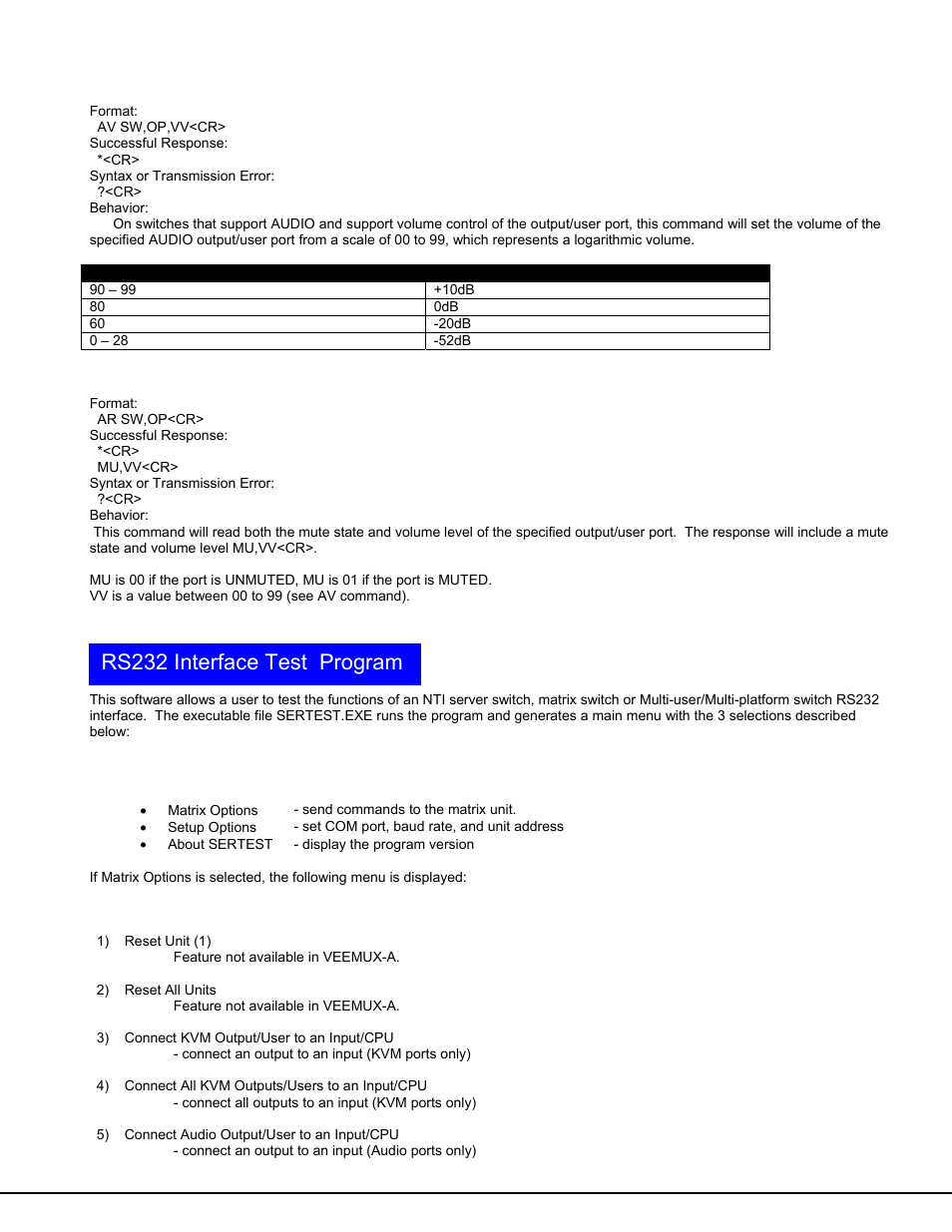 Rs232 interface test program | Network Technologies SM-nXm-AV-LCD User Manual | Page 15 / 19