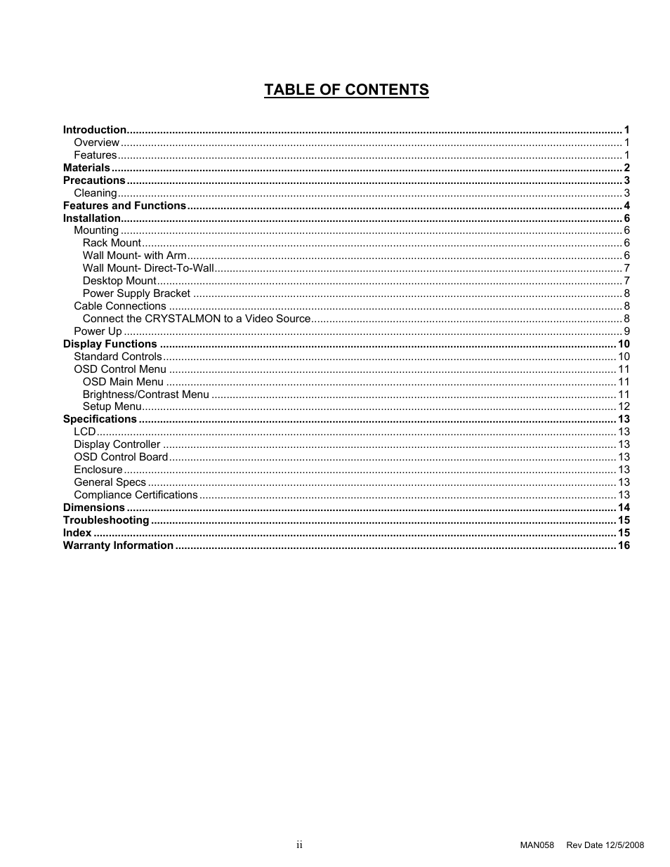Network Technologies CRYSTALMON CM-WL17 User Manual | Page 3 / 20