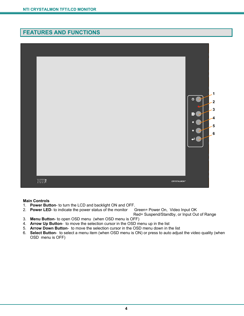Features and functions | Network Technologies CRYSTALMON CM-WL17 User Manual | Page 8 / 20