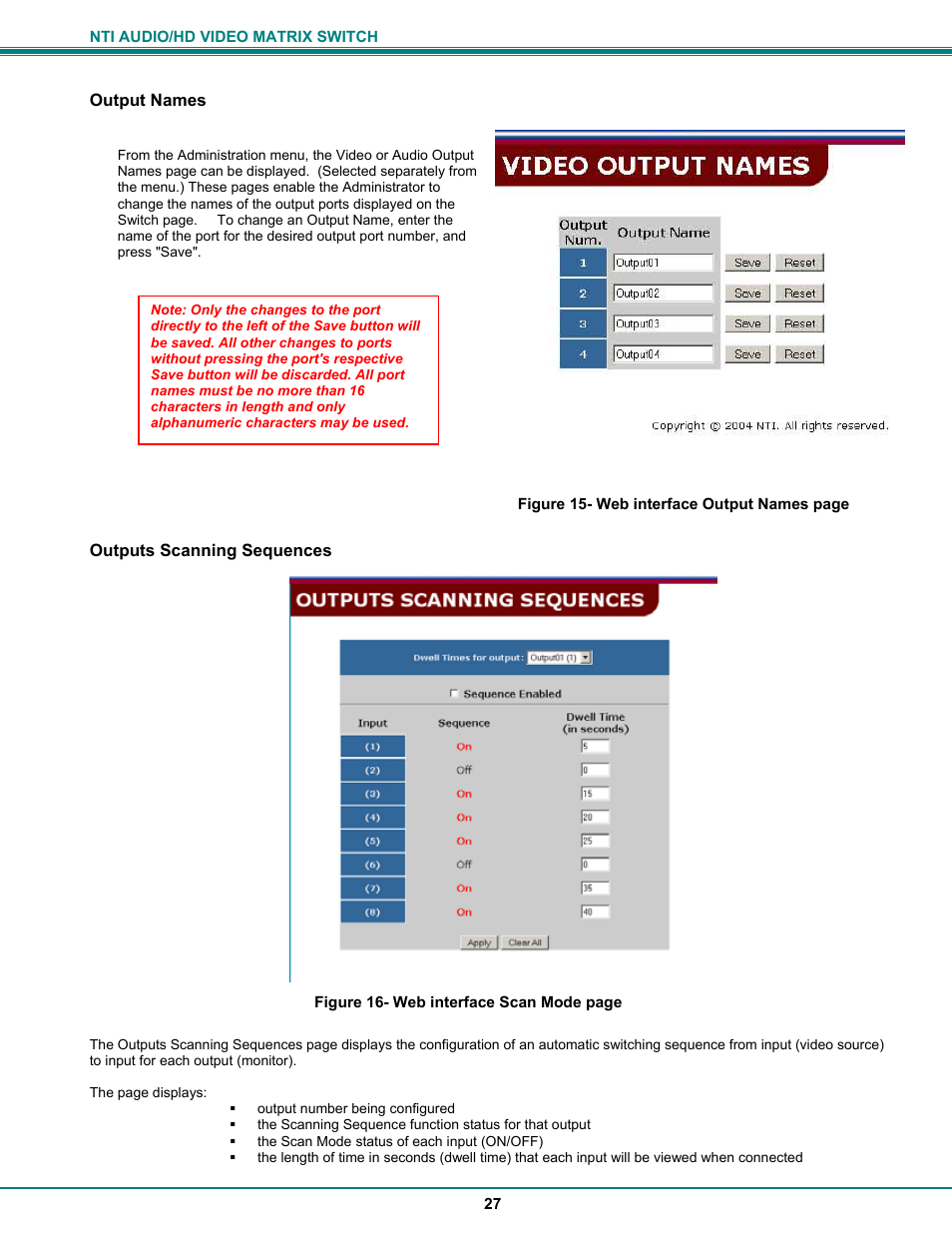 Network Technologies SM-8X4-HDA User Manual | Page 31 / 47