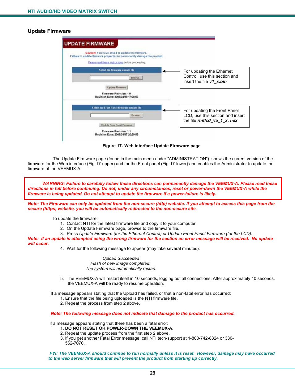 Network Technologies SM-8X4-HDA User Manual | Page 33 / 47