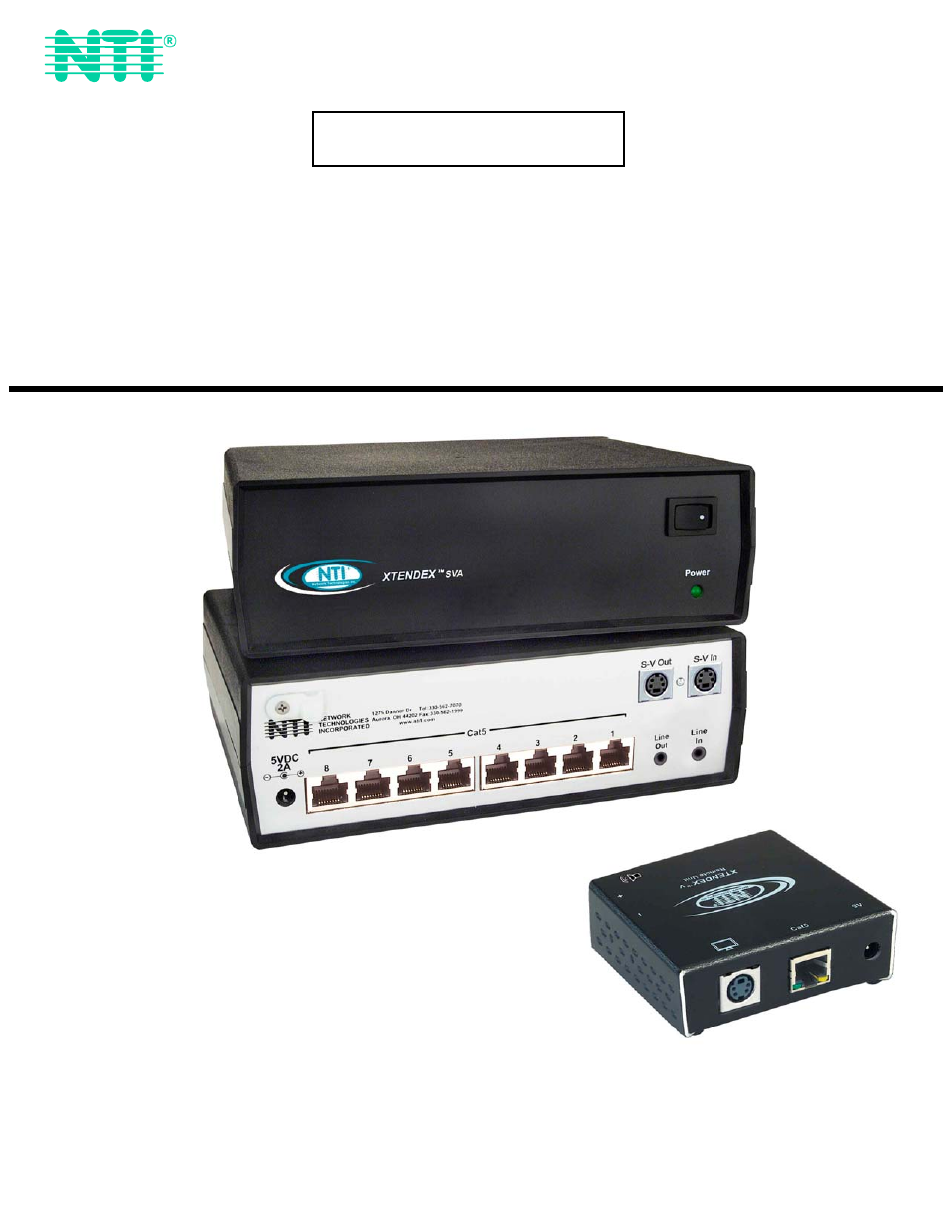 Network Technologies NTI VOPEX VOPEX-C5SV-x User Manual | 14 pages