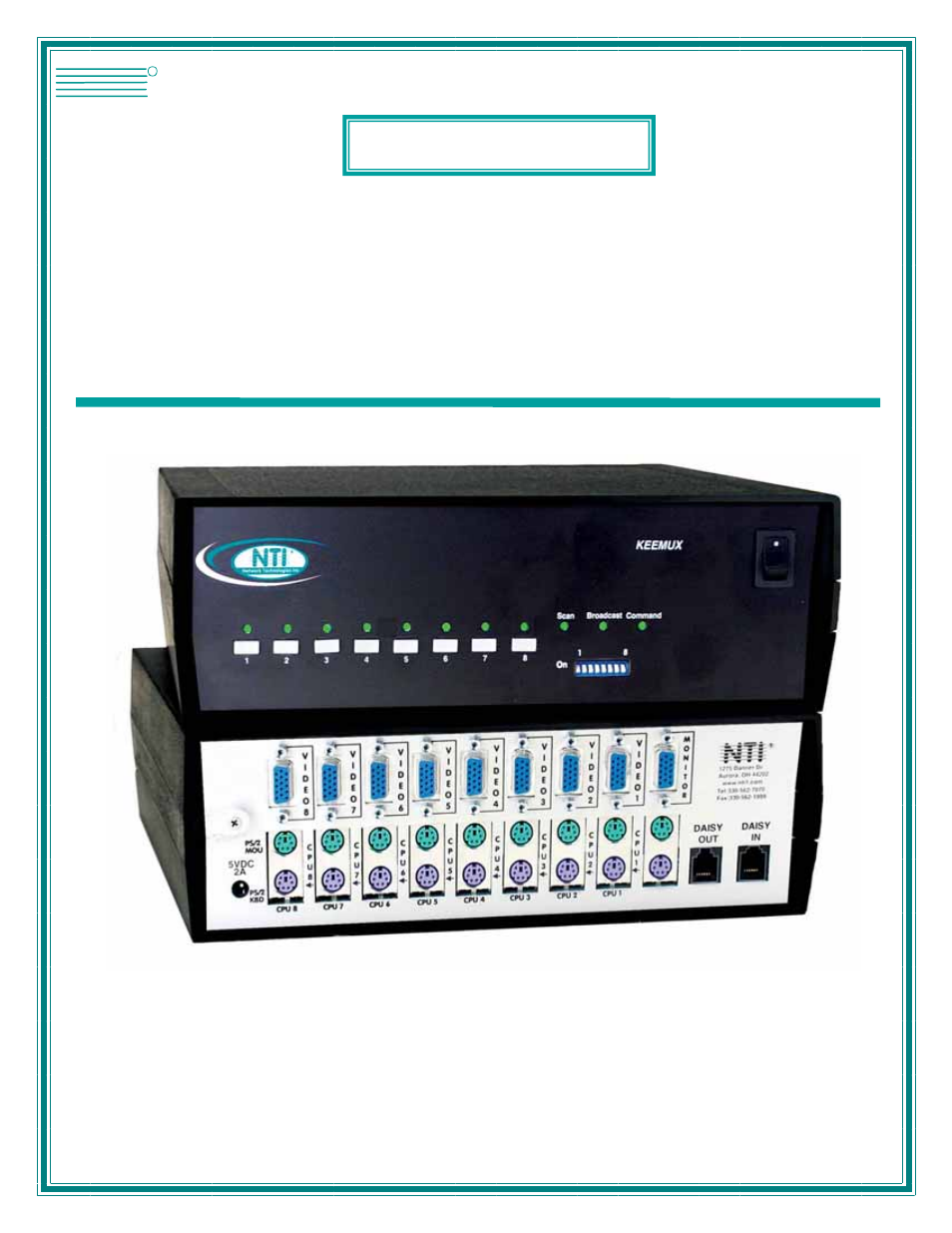 Network Technologies KEEMUX-Px User Manual | 30 pages