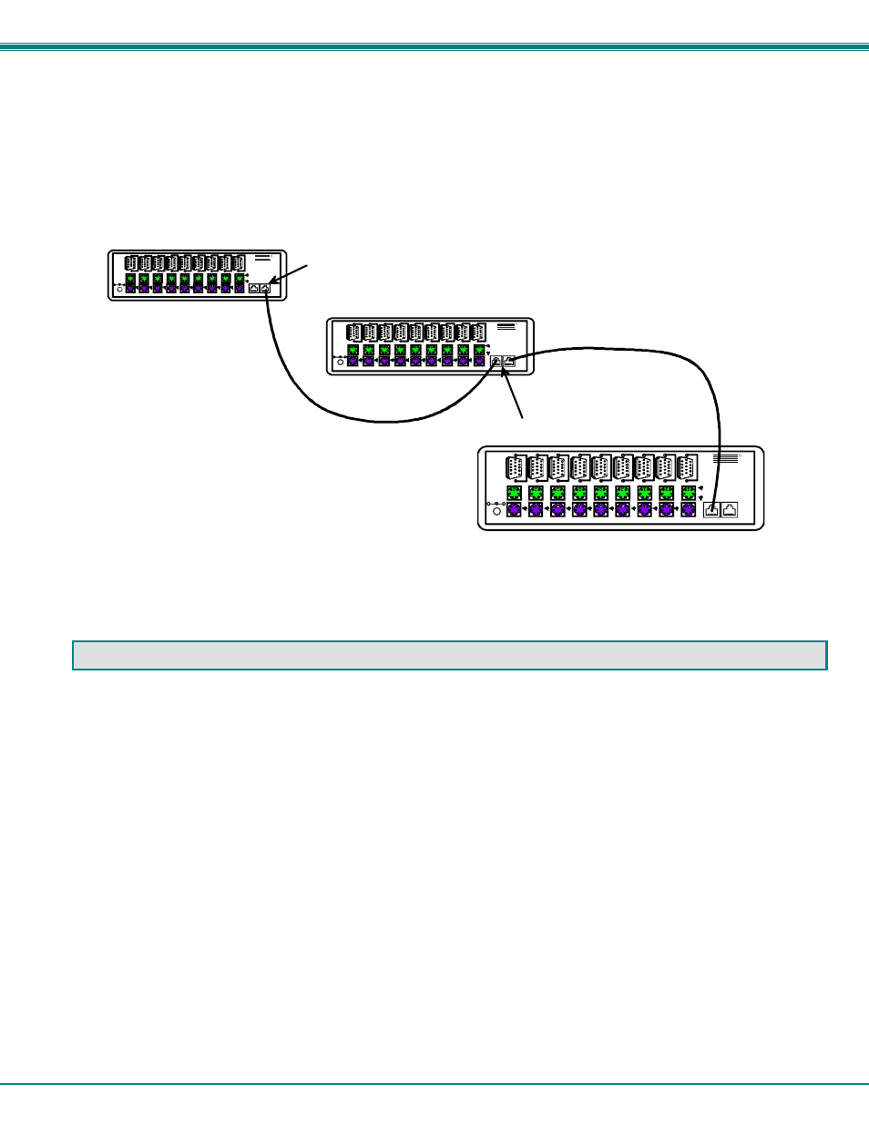 Using the nti keemux ps/2 kvm switch, Front panel control, Nti keemux series ps/2 kvm switch | Daisy out, Slave #1 master, Rext-sr-xx to slave 2 "daisy in | Network Technologies KEEMUX-Px User Manual | Page 11 / 30