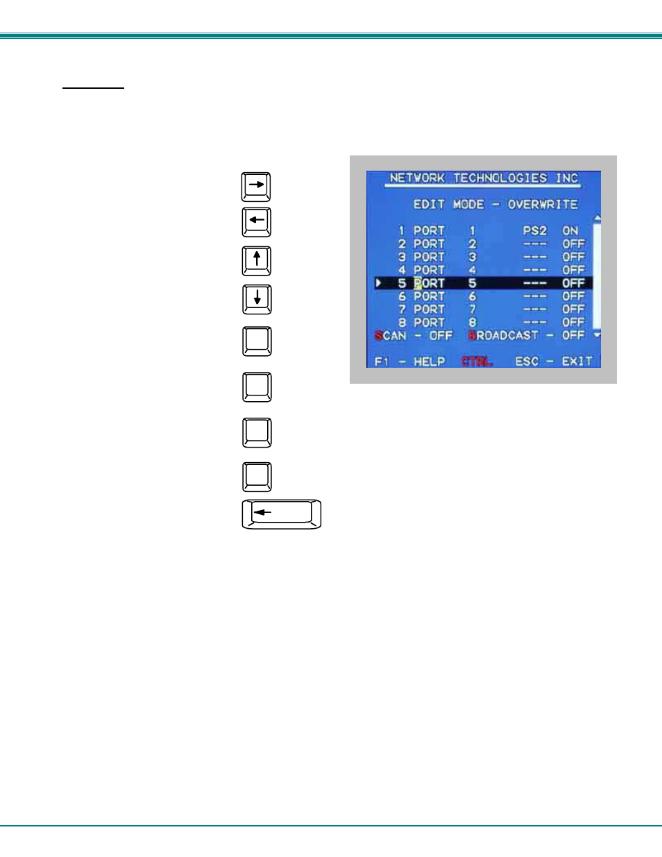 Edit mode | Network Technologies KEEMUX-Px User Manual | Page 19 / 30