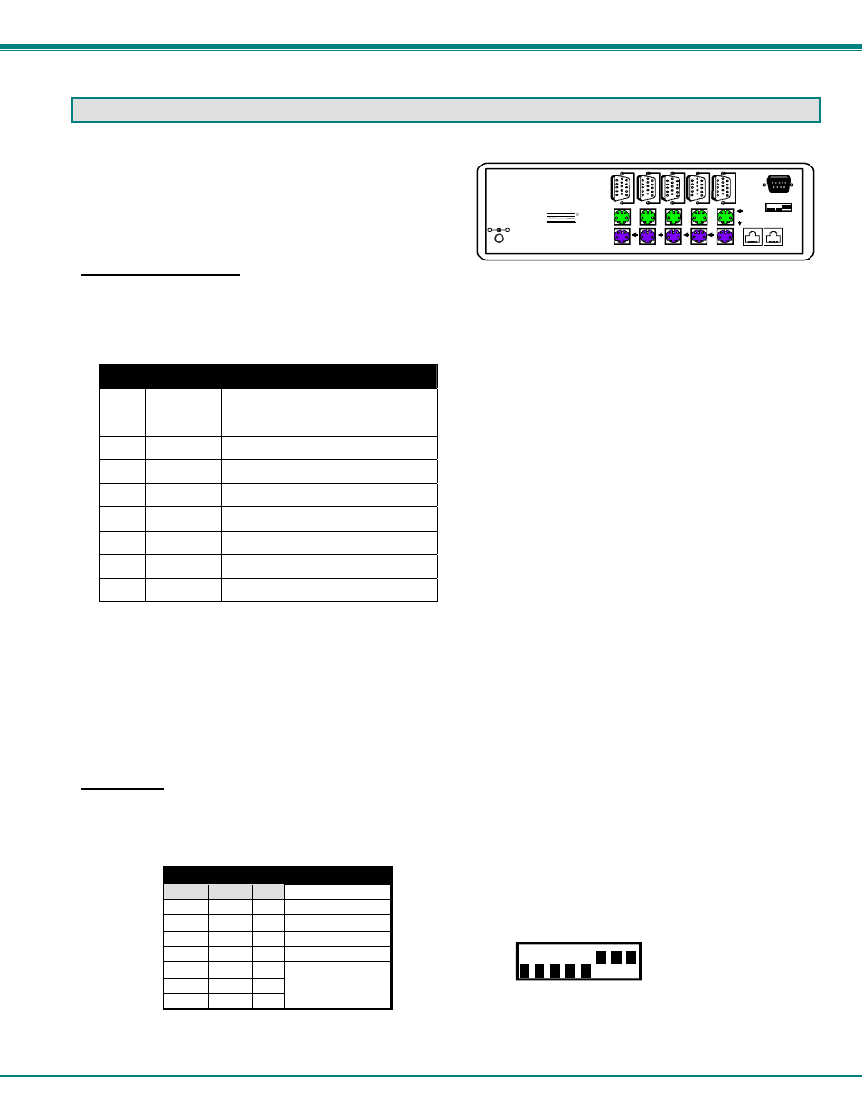 Rs232 connections and configuration, Rs232 control (optional), Remote connection | Baud rate, Rear view of keemux-p4-rs, Nti keemux series ps/2 kvm switch | Network Technologies KEEMUX-Px User Manual | Page 22 / 30