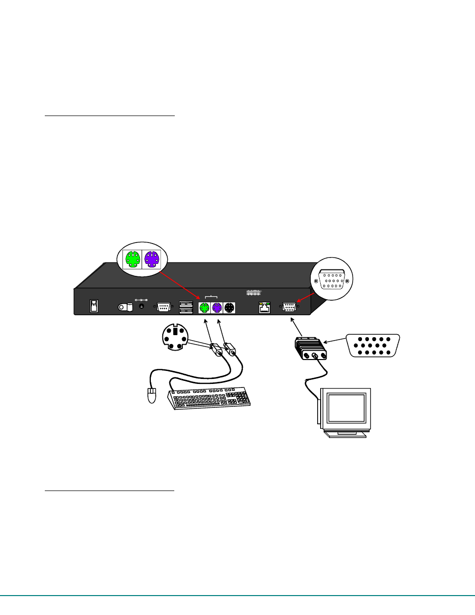 The user station, Installation with ps/2 devices, Installation with usb devices | Network Technologies CAT5 User Manual | Page 15 / 54