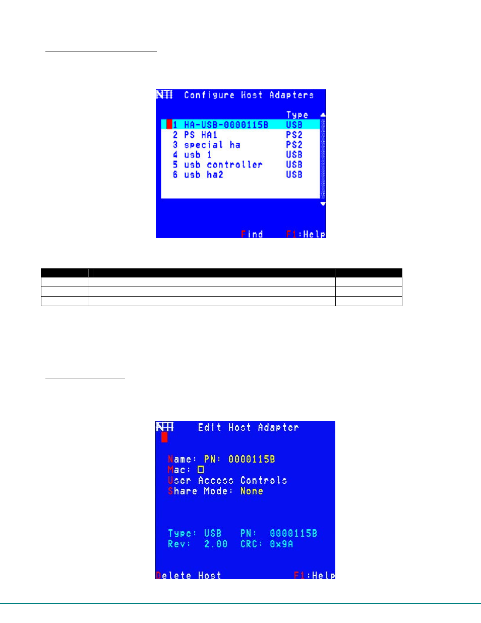 Configure host adapters, Edit host adapter | Network Technologies CAT5 User Manual | Page 34 / 54