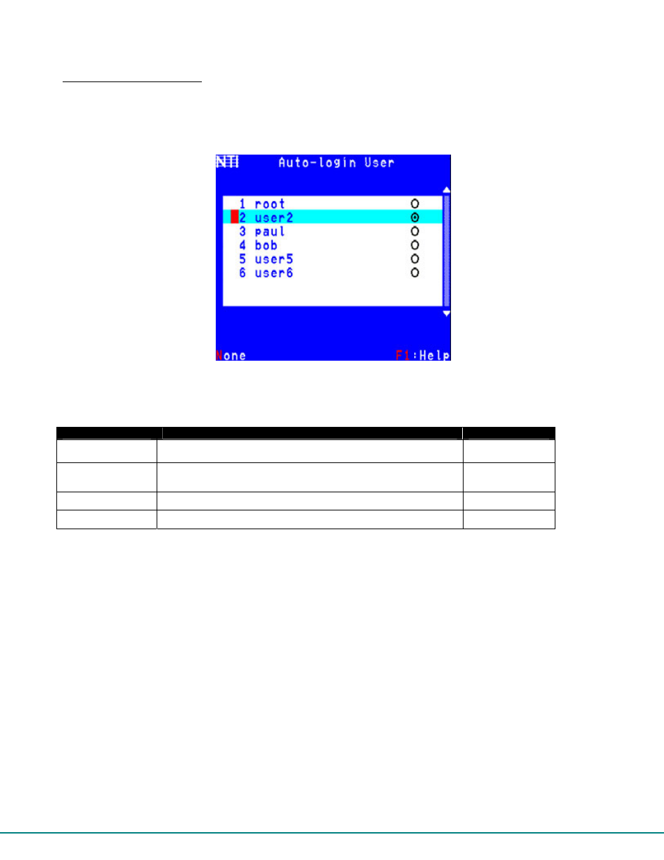 Select auto-login user | Network Technologies CAT5 User Manual | Page 40 / 54