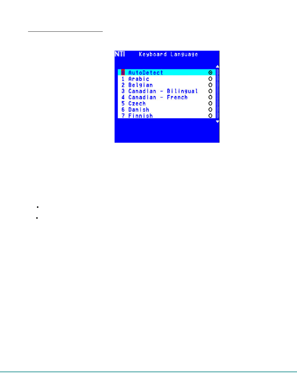 Select keyboard language | Network Technologies CAT5 User Manual | Page 44 / 54