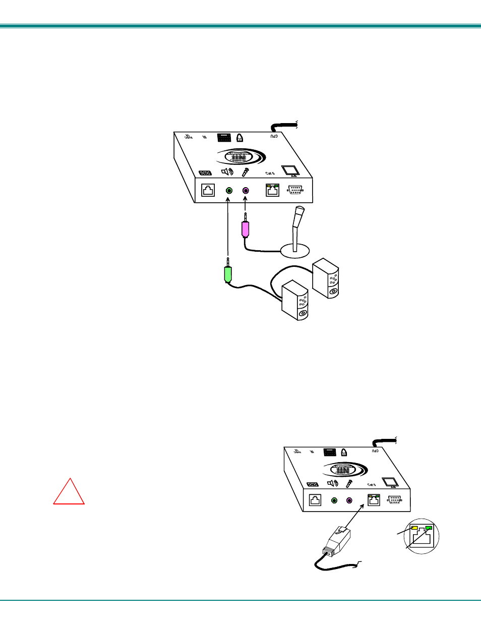 Connect the cat5 cable, Nti xtendex extenders 8, Figure 5- connect cat5 cable to local unit | Network Technologies ST-C5KVM2ARS-1000S User Manual | Page 11 / 21