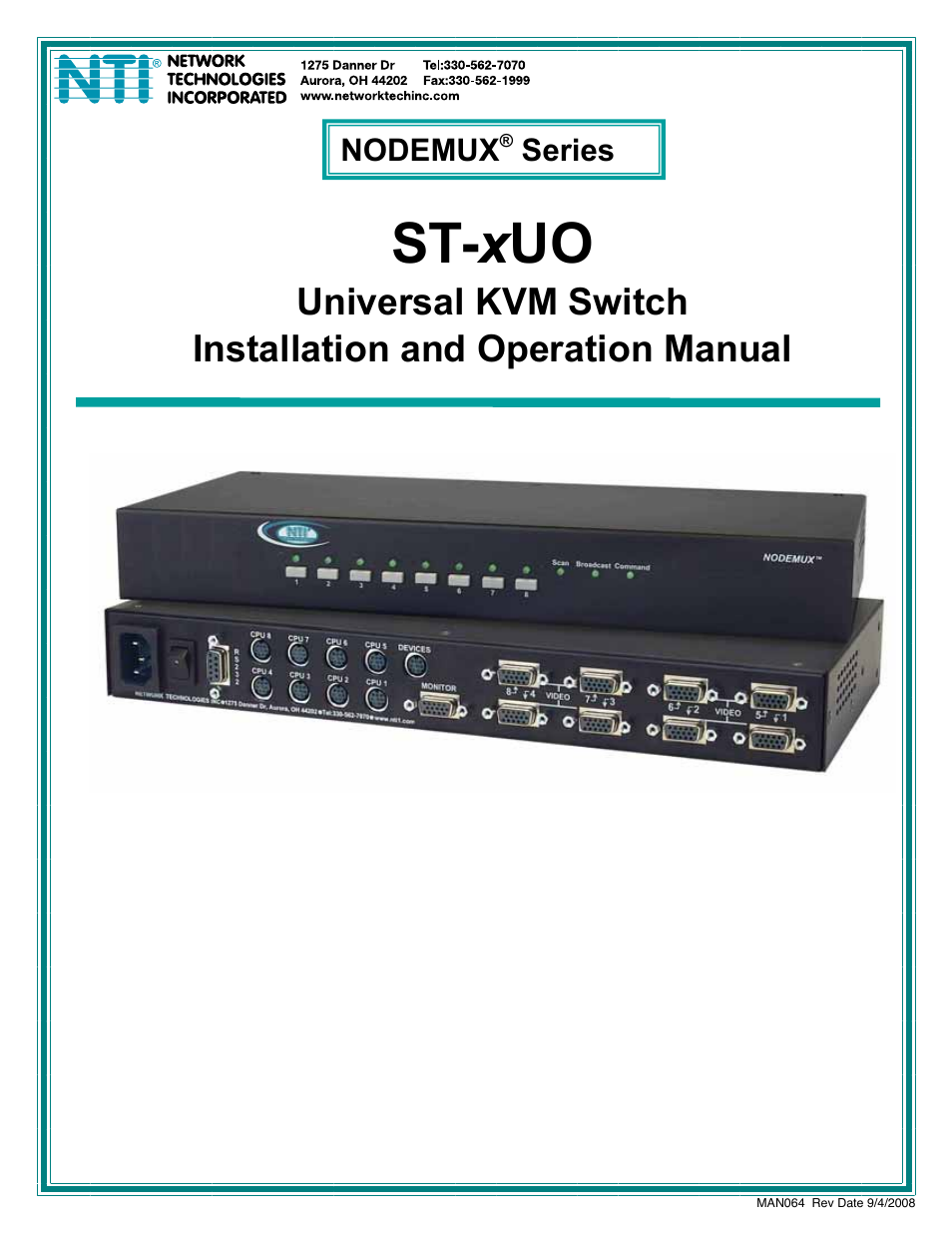 Network Technologies ST-xU User Manual | 33 pages