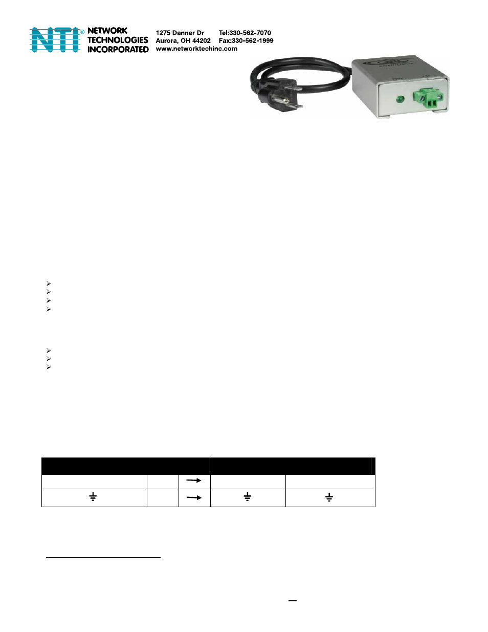 Network Technologies T15-RS16 User Manual | 6 pages