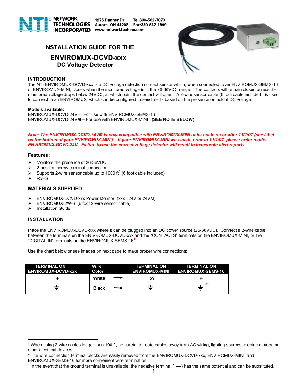 Network Technologies Console Switch User Manual | 6 pages