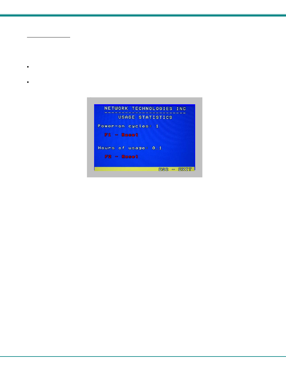 Usage statistics | Network Technologies USBV-x User Manual | Page 21 / 43