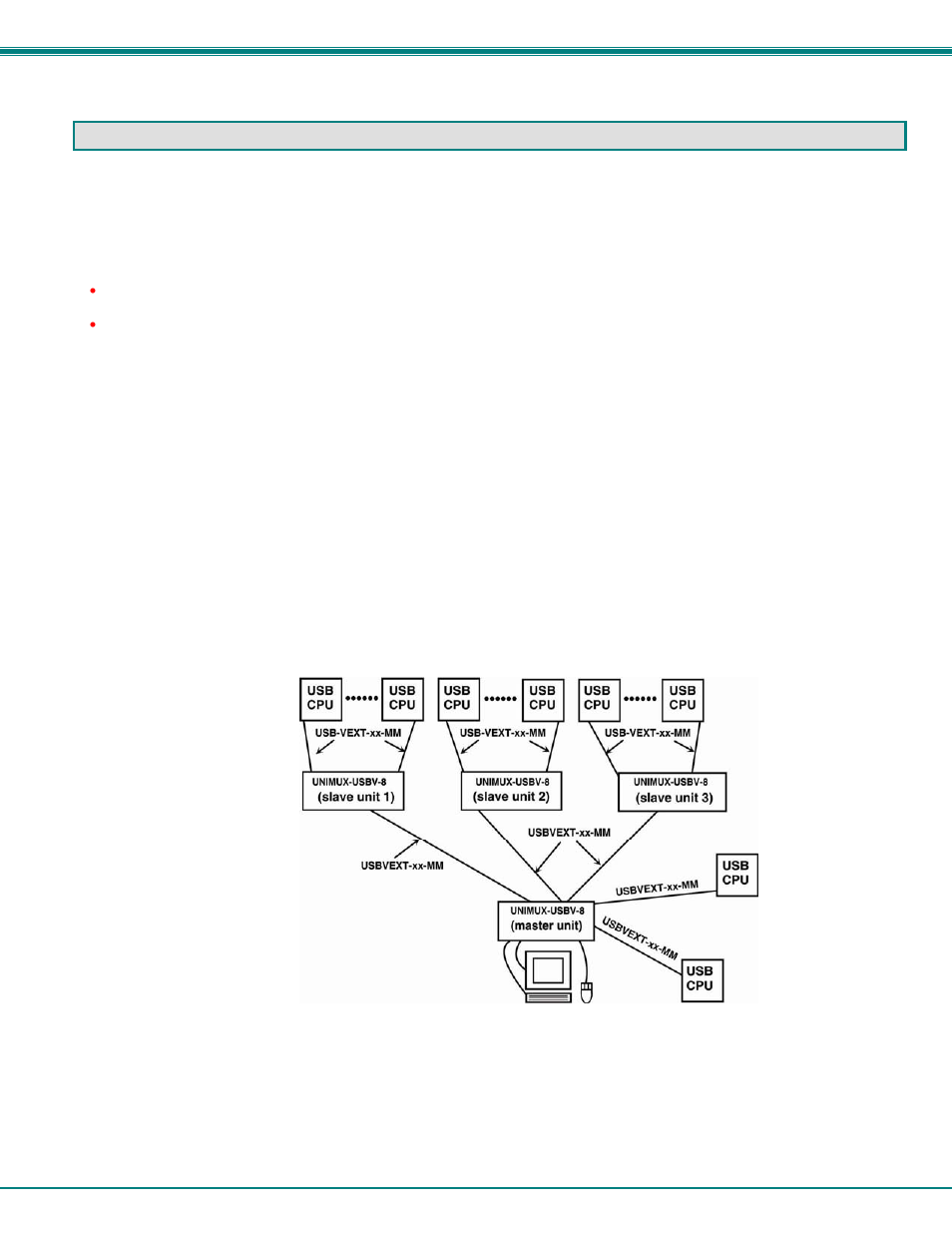 Configuration, Cascaded installation, Cascading | Network Technologies USBV-x User Manual | Page 37 / 43