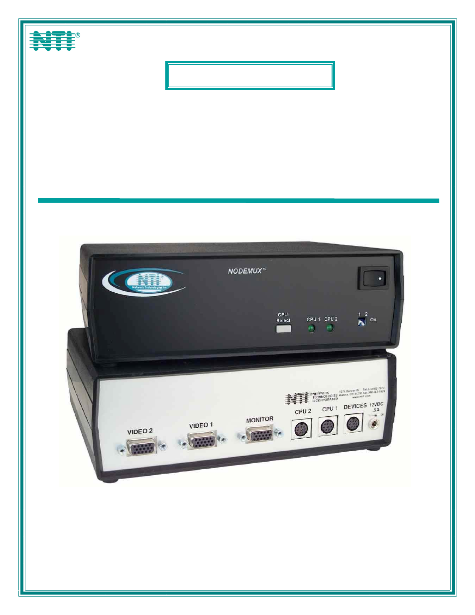 Network Technologies ST-2U User Manual | 20 pages