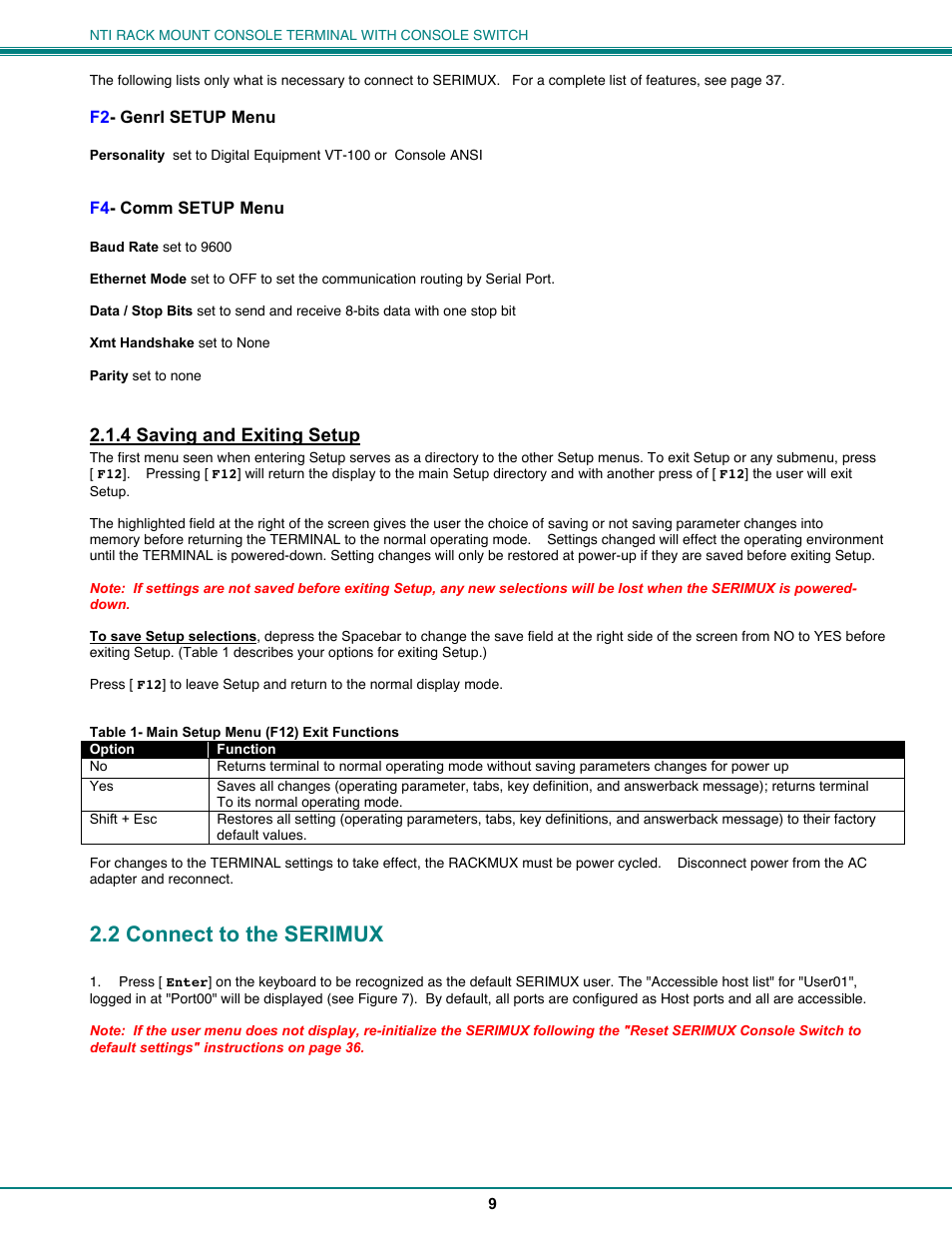 2 connect to the serimux | Network Technologies CS-16/8 User Manual | Page 14 / 79