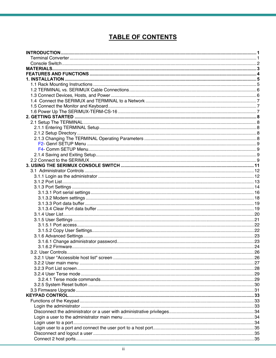 Network Technologies CS-16/8 User Manual | Page 3 / 79