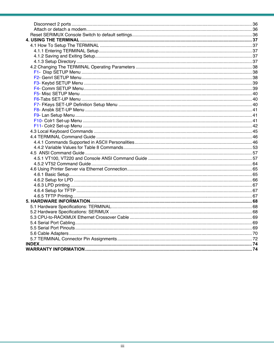 Network Technologies CS-16/8 User Manual | Page 4 / 79