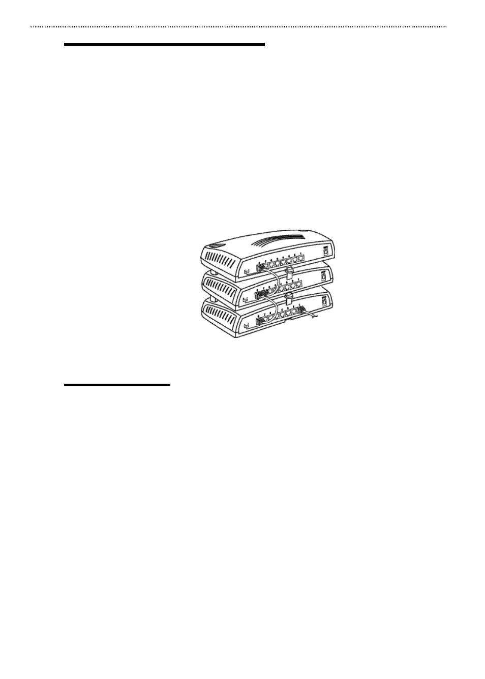 Installing a switch, Connecting hubs or other switches, Cable connections | Network Technologies FES-1800 User Manual | Page 15 / 21